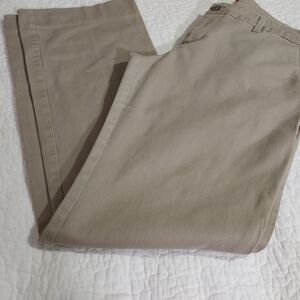 Dickies Juniors Women's Sz.11 Beige Chinos Classic Straight Leg Cotton Blend